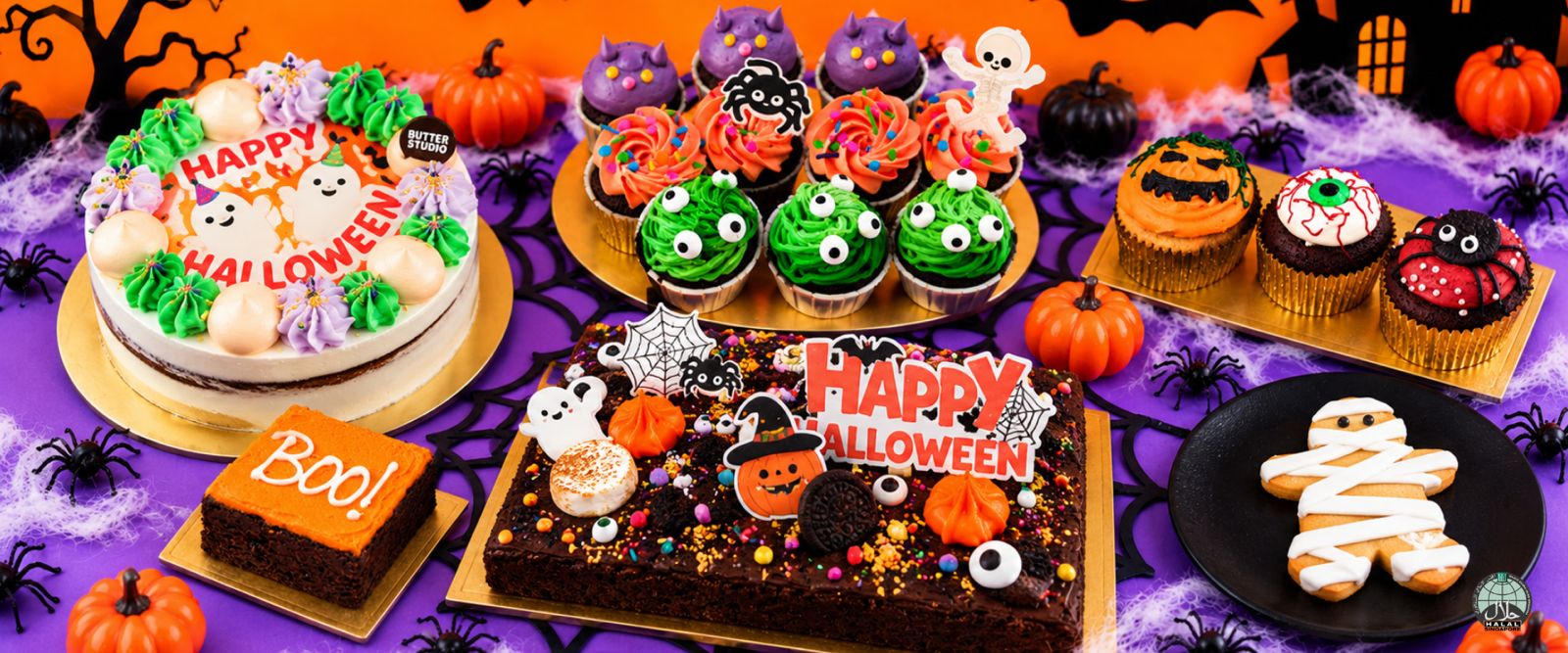 Butter Studio Halloween cakes, cupcakes, brownies and cookies