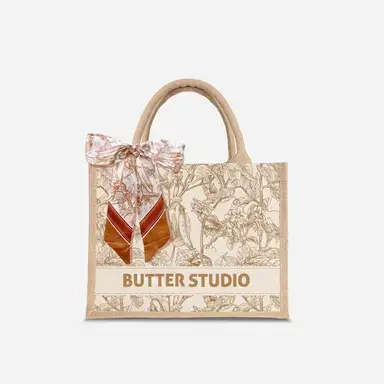 Raya Eco Jute Bag (with twilly)